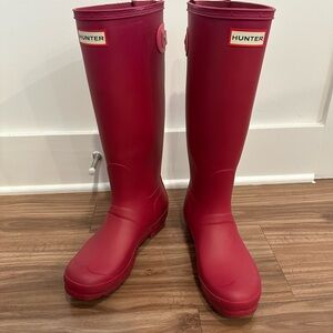 Hunter rain boots pink size 7